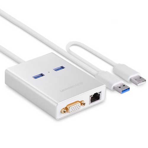 C&#225;p chuyển USB to VGA, USB 3.0, Lan Ugreen 40242 HK