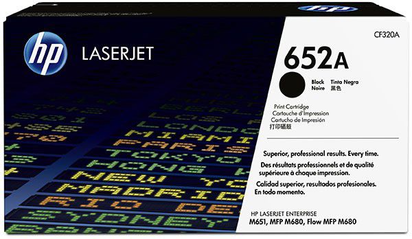 HP 652A Black Original LaserJet Toner Cartridge CF320A 618EL