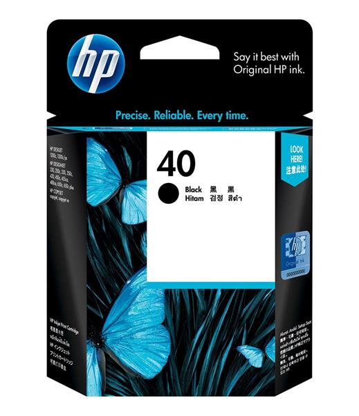 HP 40 Black Ink Cartridge 51640AA 618EL
