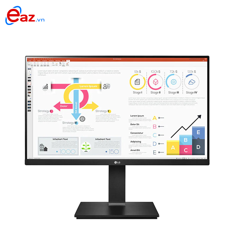 M&#224;n h&#236;nh LCD LG 24QP750-B.ATV |  24&quot; QHD - IPS | Daisy chain | USB Type-C | FreeSync | HDR 10 | sRGB 99%