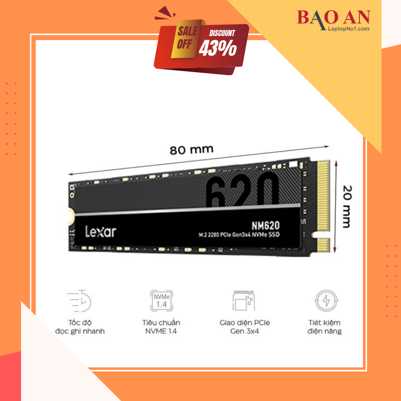 SSD 1TB Lexar&#174; NM620 M.2 2280 NVMe | 1024