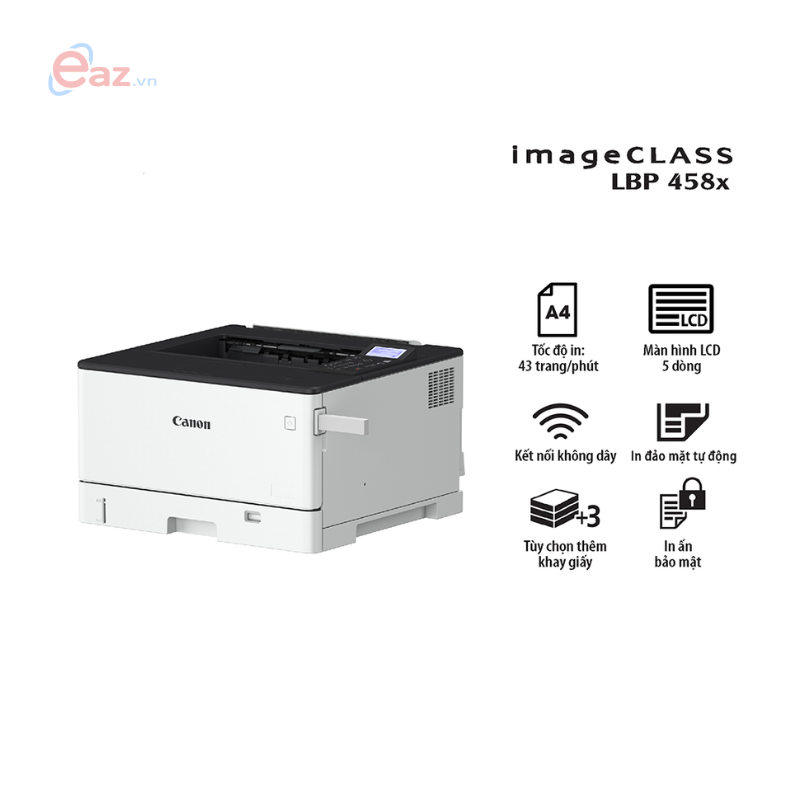 M&#225;y in laser Canon Image Class LBP458X | A3 | Đảo mặt | USB | LAN | Wifi