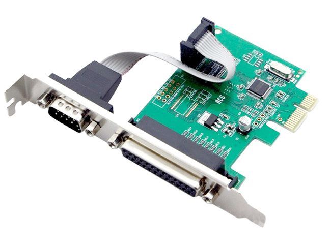 Card chuyển PCi-E to RS232, LPT HK