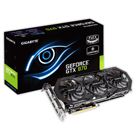 VGA Gigabyte GeForce GTX 970 4 GB GDDR5 256Bit _GV-N970WF3OC-4GD (rev. 1.0/1.1)_ 817S