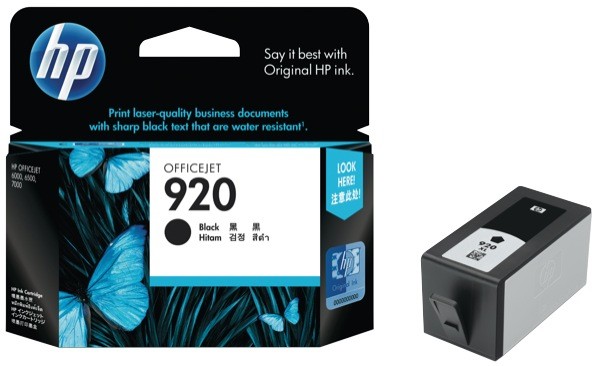 HP 920XL Black Officejet Ink Cartridge (CD975AA) EL