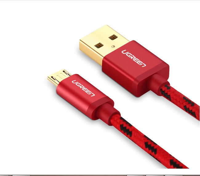 Ugreen Micro USB 2.0 Data cable Army Green 1.5M Red 40458 GK