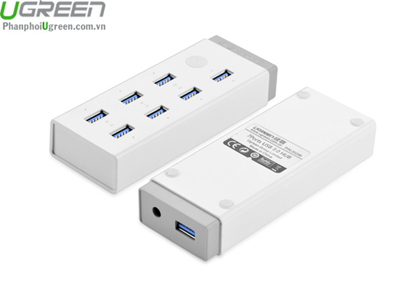 Bộ chia USB 3.0 7 cổng ugreen 20296 nguồn 12V/5A HK