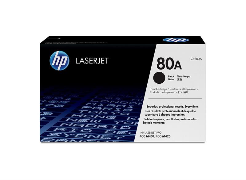 HP 80A Black Original LaserJet Toner Cartridge CF280A 618EL