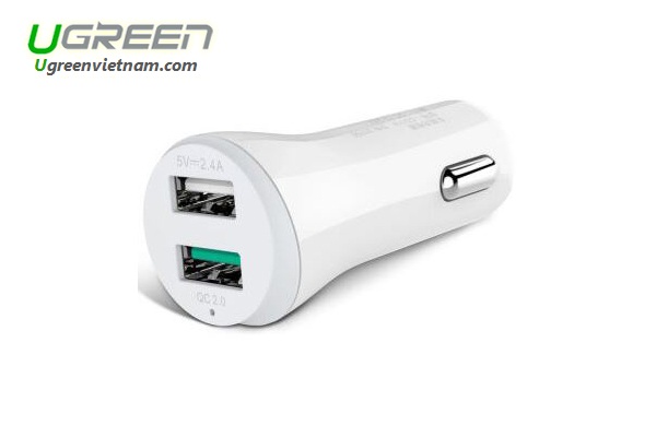 Dual USB (2.4A+QC3.0) Car Charger UGREEN CD130( 40954) SLIVER GK