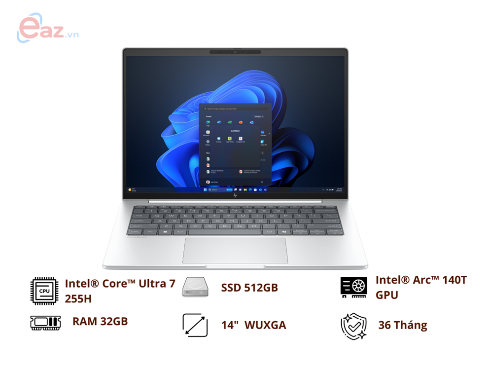 Laptop HP EliteBook 8 G1i C1CR0PT - 9T766AV | ULTRA 7-255U | 32GB | 512GB SSD | 14&quot;WUXGA TOUCH | WIN11 PRO 64 | Y OFS | 0825