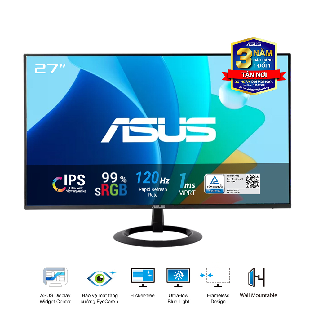 Màn Hình ASUS VZ279HG | 27 inch - IPS - FHD - 120Hz - 1ms | 0326