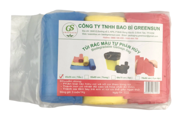 Bao r&#225;c cuộn tiểu nhiều m&#224;u (đvt: bịch 1 kg)